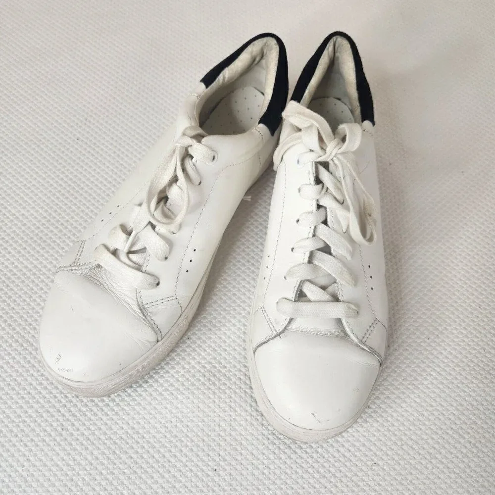 Kurt Geiger London Laney Leather Platform Sneakers Womens Size 9 White